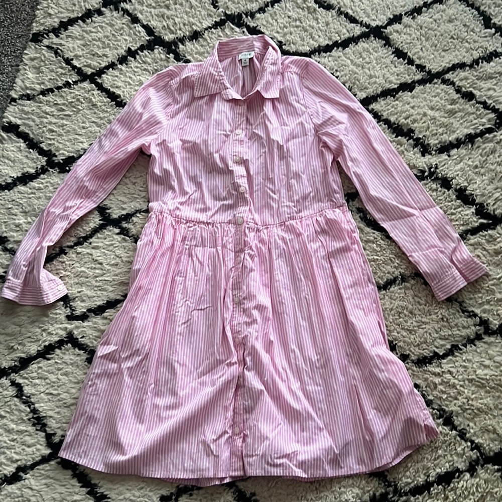 J crew factory Striped Button up dress